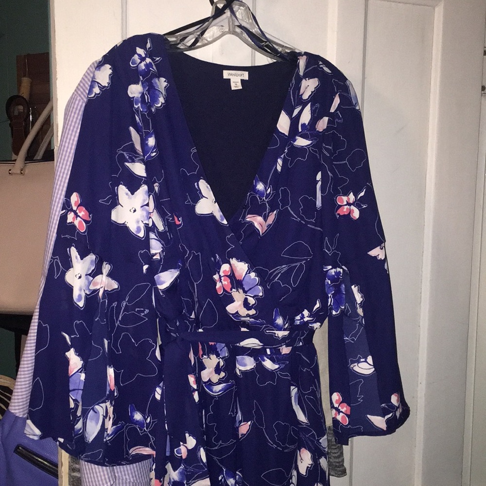 Navy Floral Dress
